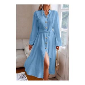 Aveloria Modichic Lantern Sleeve Belted Shirt Dress
Size S
